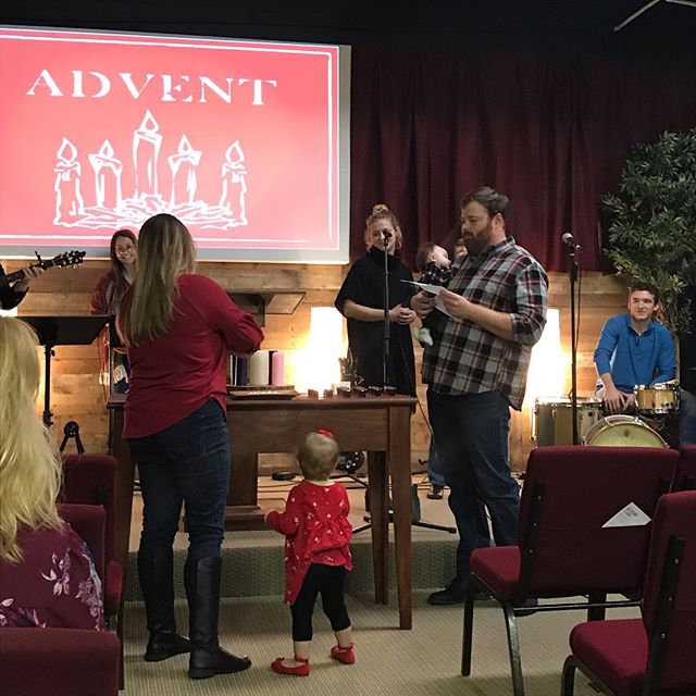 Today was the first day of Advent! Here is the Mason family leading us in the lighting of the first candle!