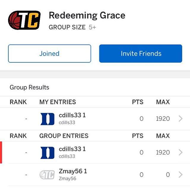 There&rsquo;s still time to jump into our church tournament bracket group! Password is John3:16
Whether you know basketball or not, jump in and fill one out!