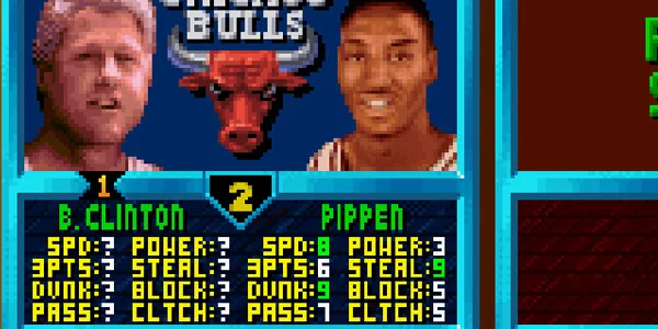 And hell, while you're at on fire why not use the cheat code to unlock Bill Clinton as your teammate? image from redbirdmenace.co