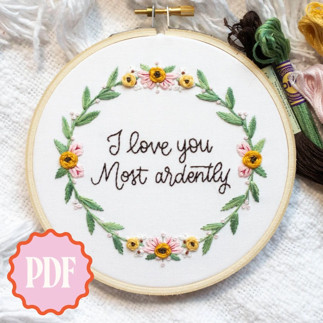 Mr. Darcy Embroidery Pattern