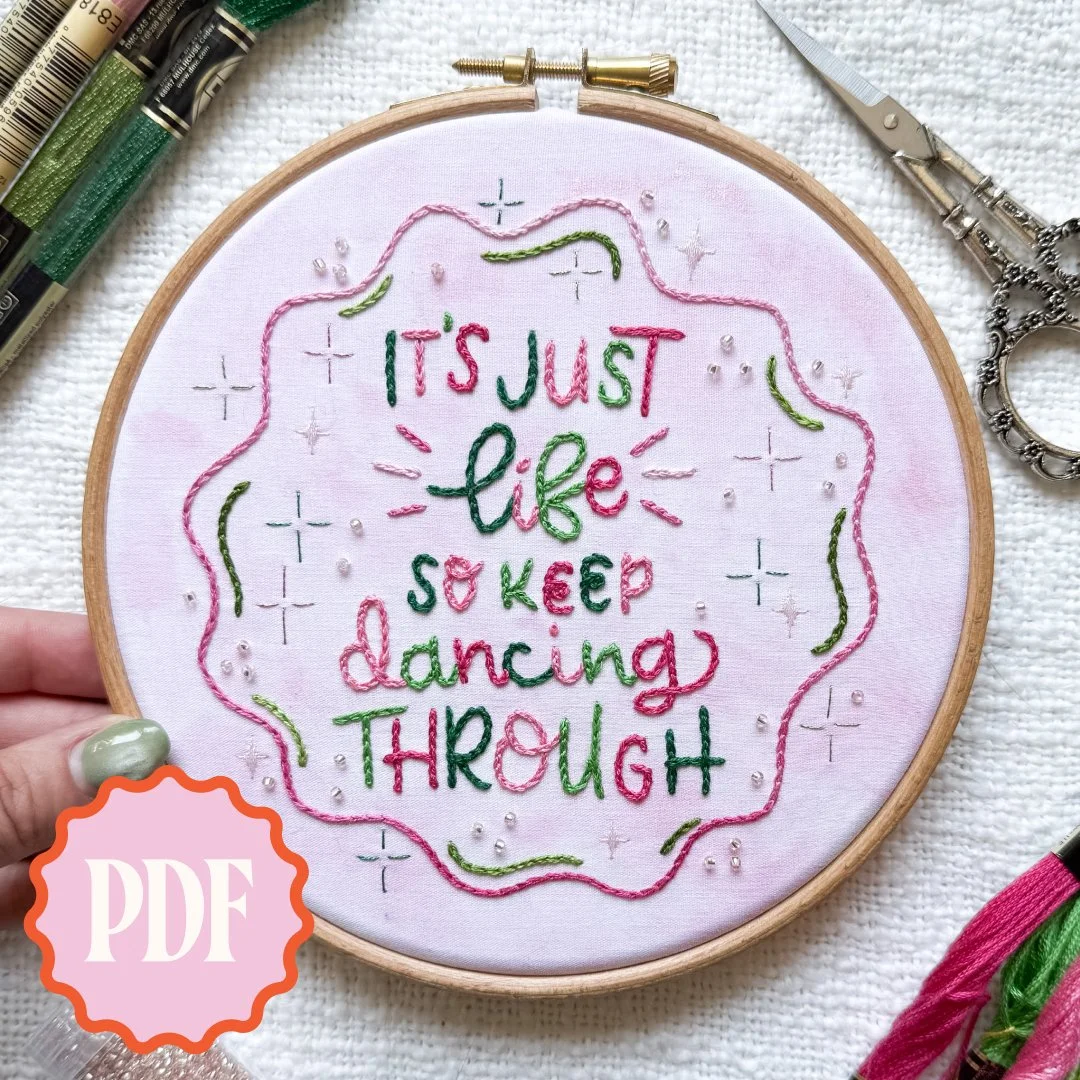 Dancing Through Life Embroidery Pattern