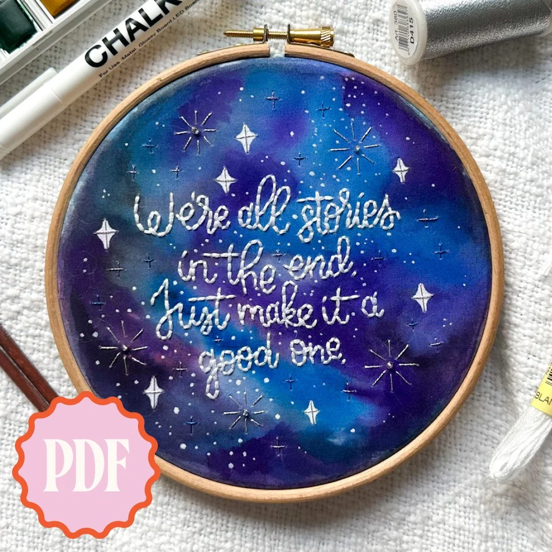 We're All Stories Embroidery Pattern
