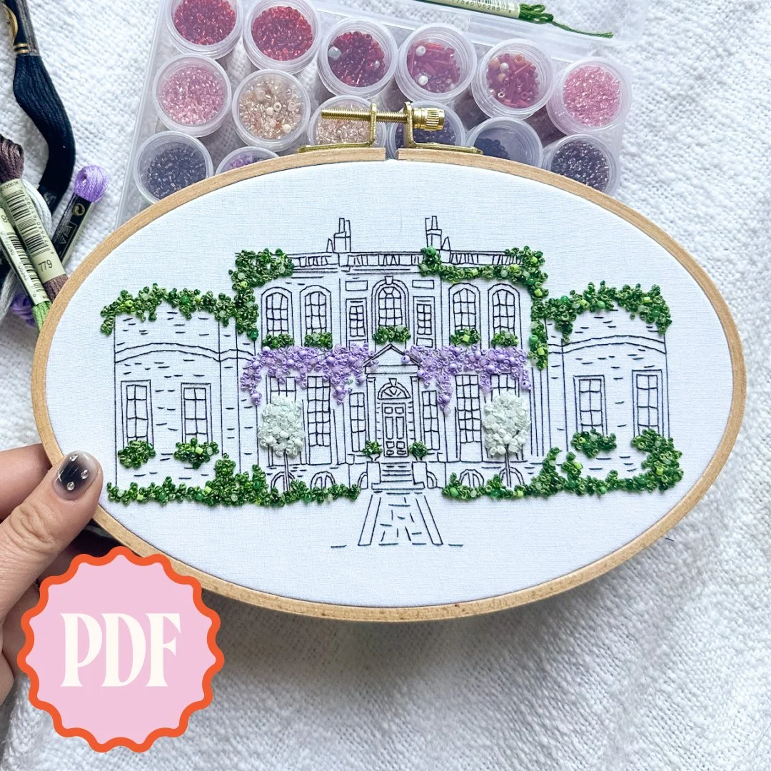 Bridgerton House Embroidery Pattern