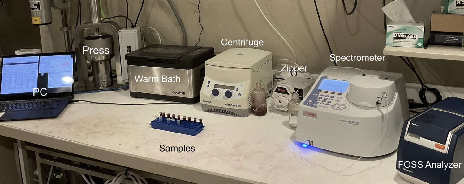 The dry lab, after 2016: centrifuges, spectrometers and a computer