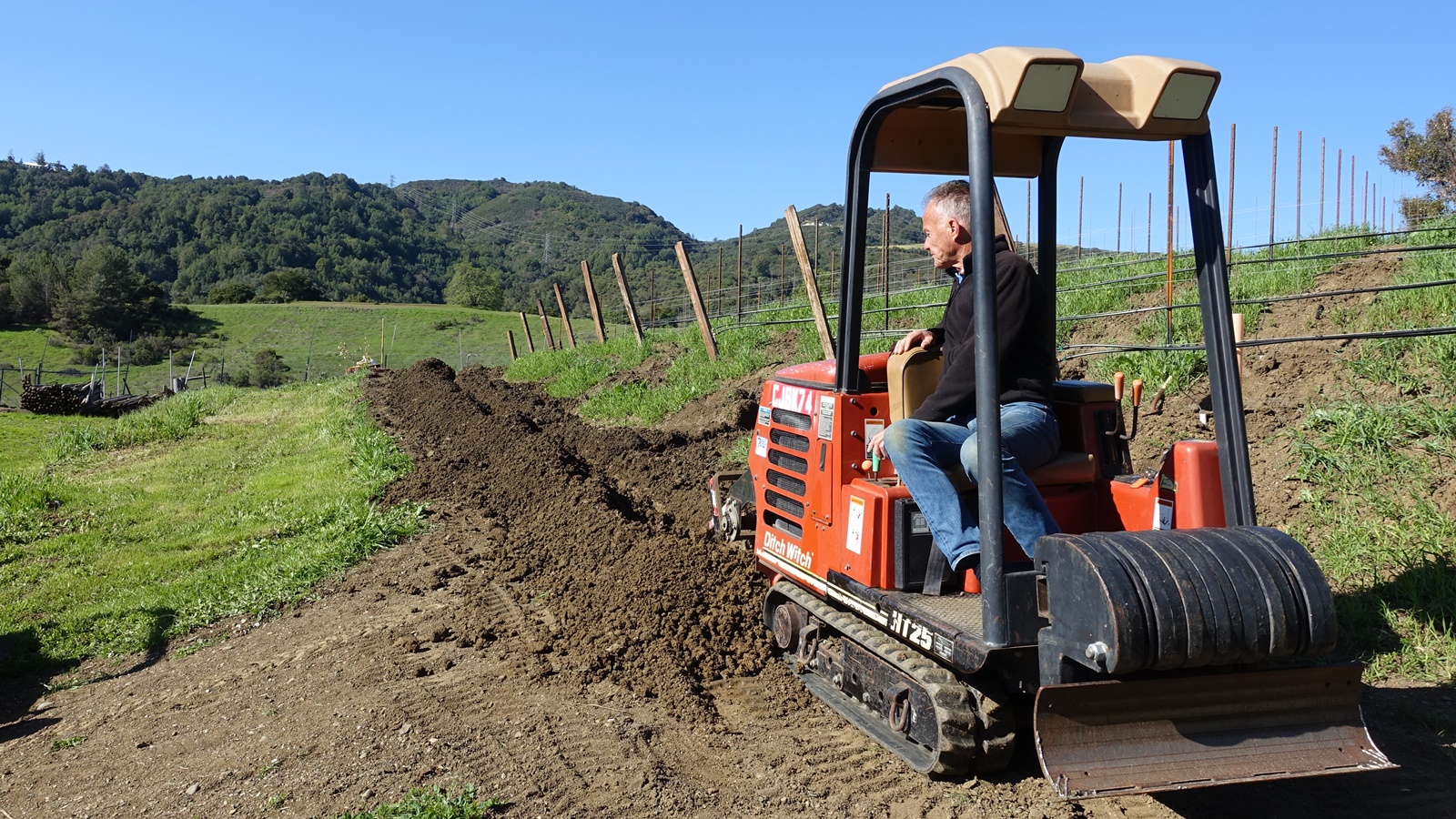 7 Trench ditches for irrigation lines