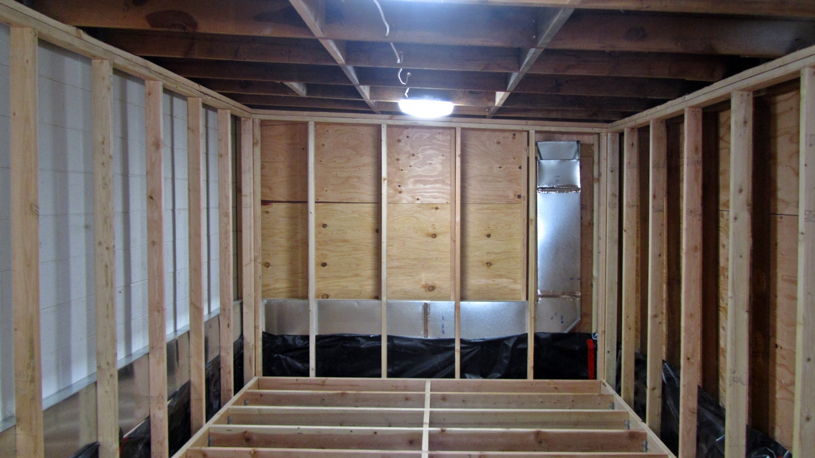 2. Reframing walls and adding aircon ducts