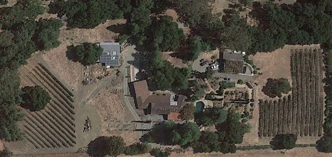 The estate seen from above