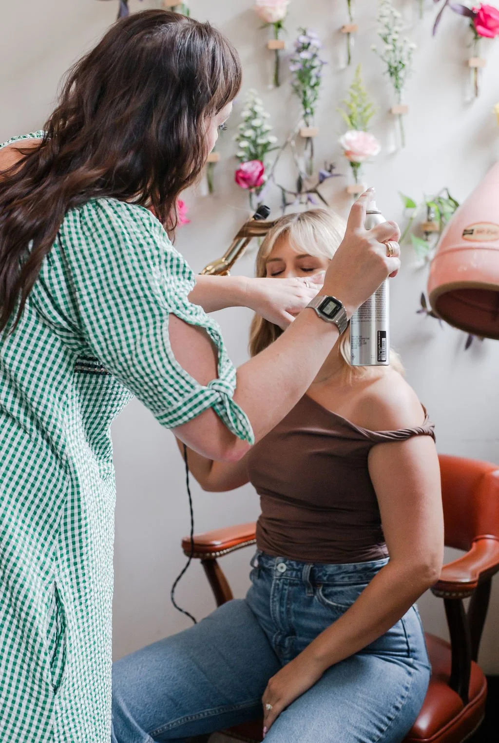 Stylist Rowan Poland and Hope Louden