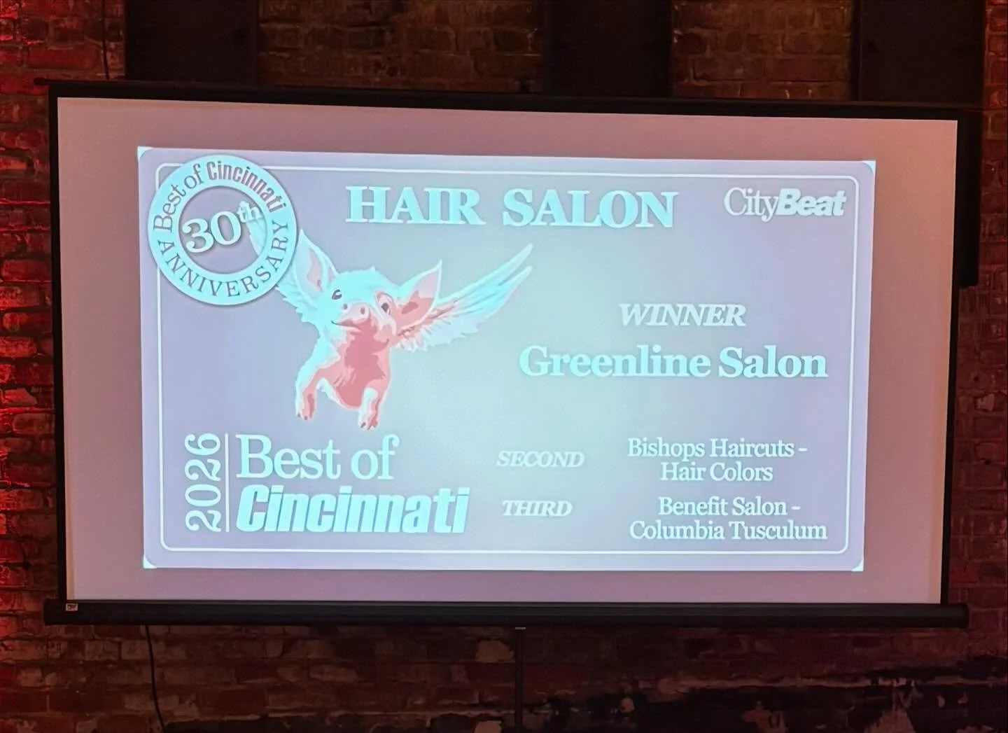 We're pinching ourselves! Can't believe it! Thanks to everyone who voted for us! Each vote and share meant the world. We're honored to have the best team in Greater Cincinnati, and it's all because of our incredible guests and team members since 2013