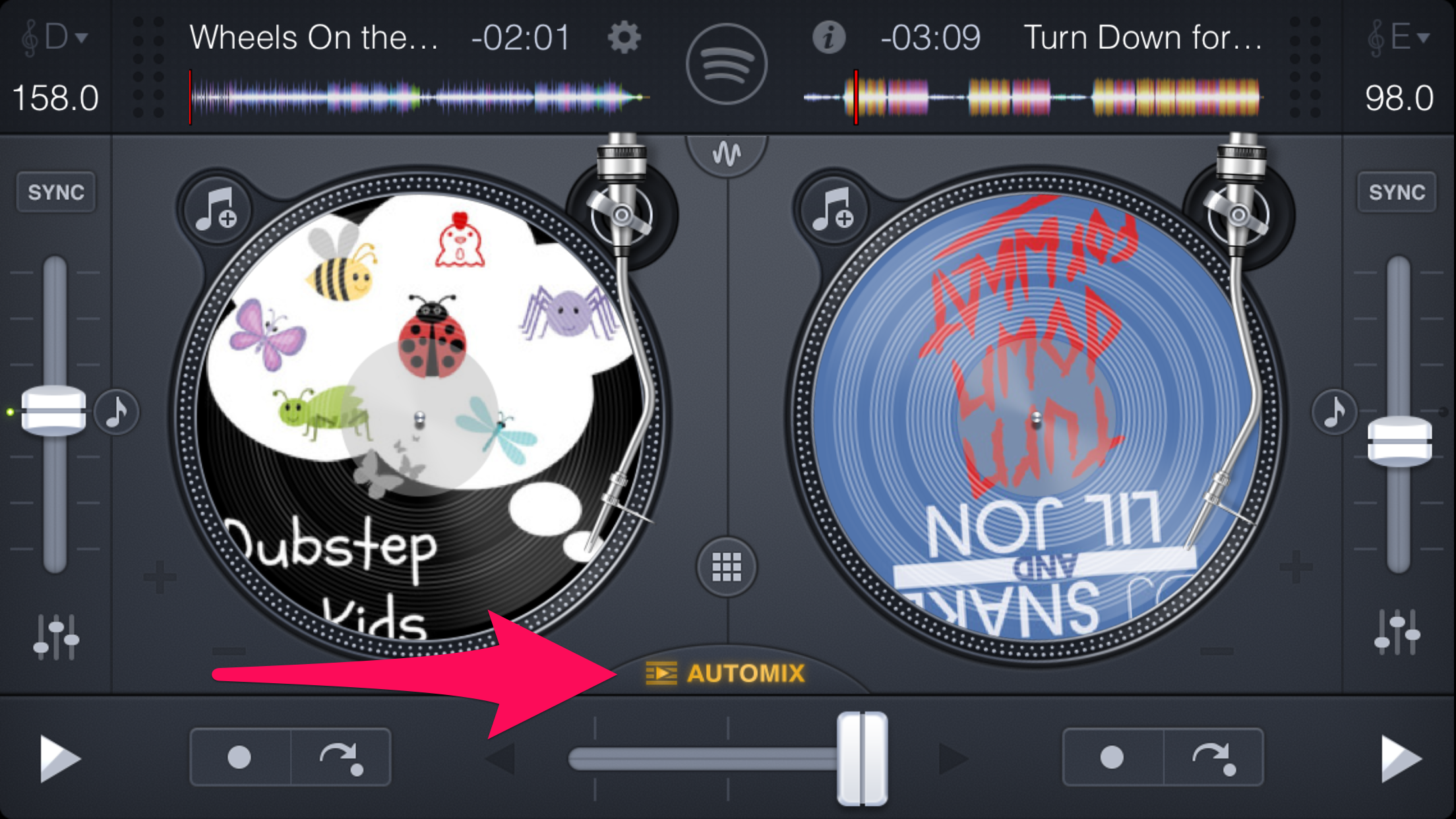With automix you dance while you DJ! What what!