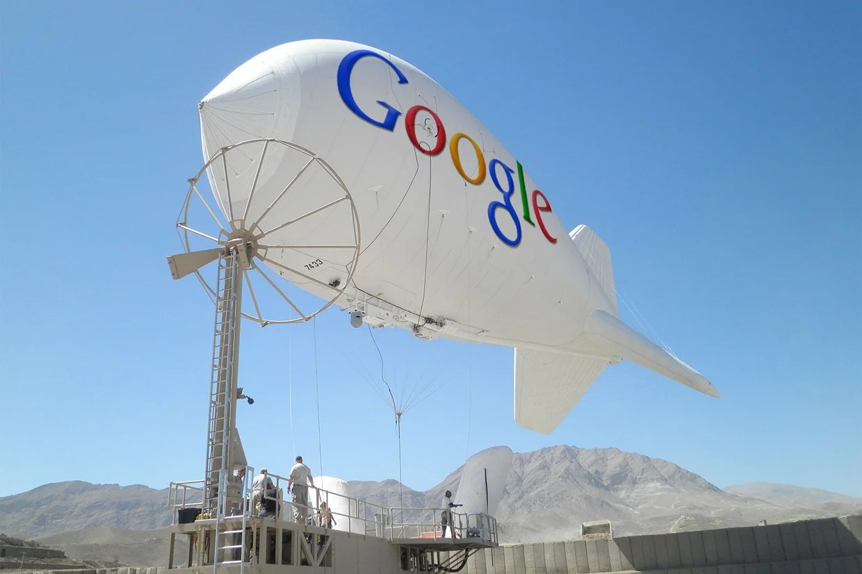 Google's Blimp Concept to Bring Wireless Access to Rural Areas. Photograph: Isafmedia/Wired magazine