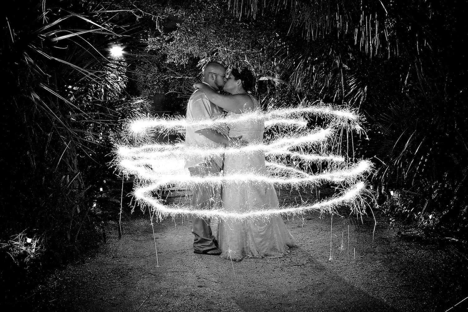 wedding photography sparklers portrait