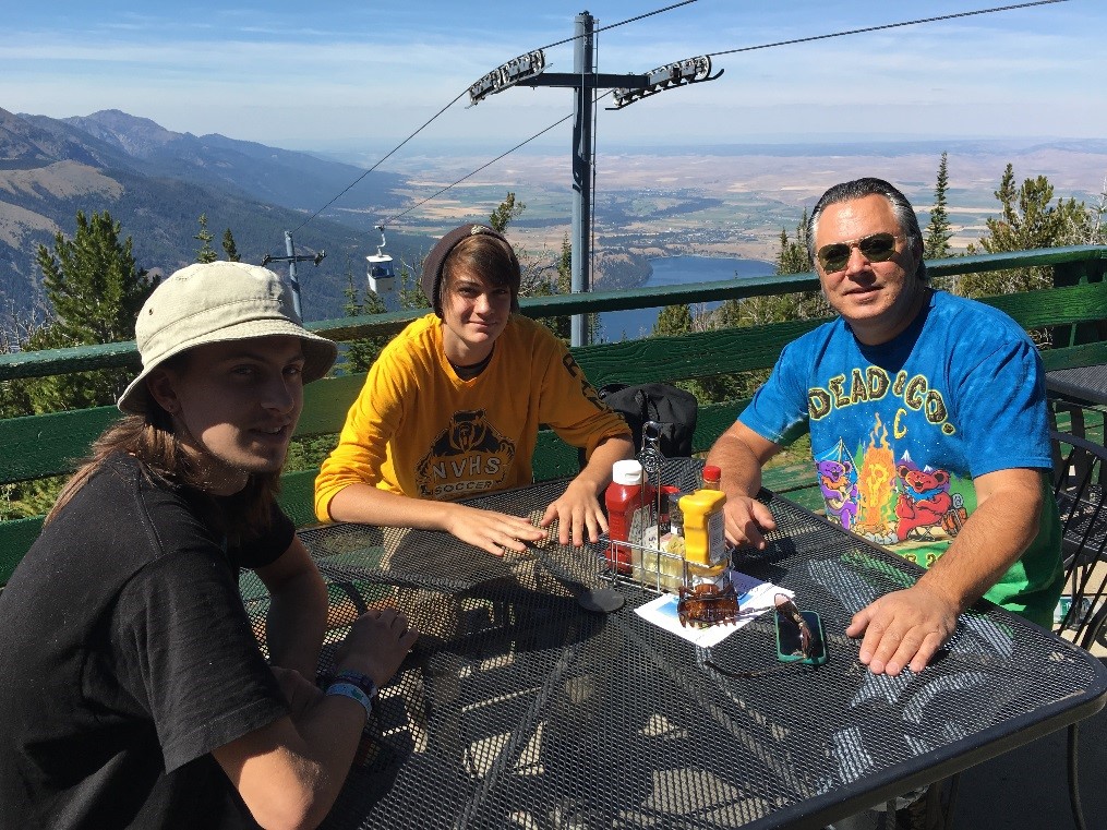 John Knutson and family at the Wallowa Lake Tram