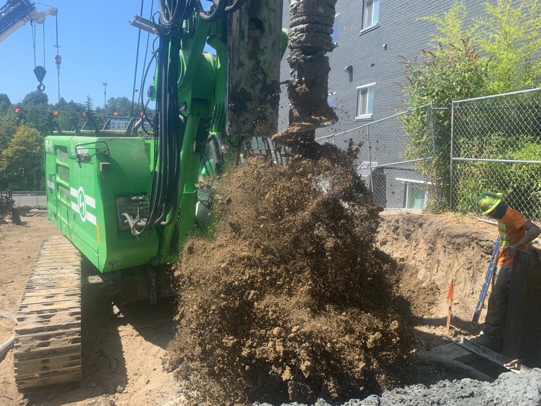 Making way for foundation shoring at the Maddux North Site