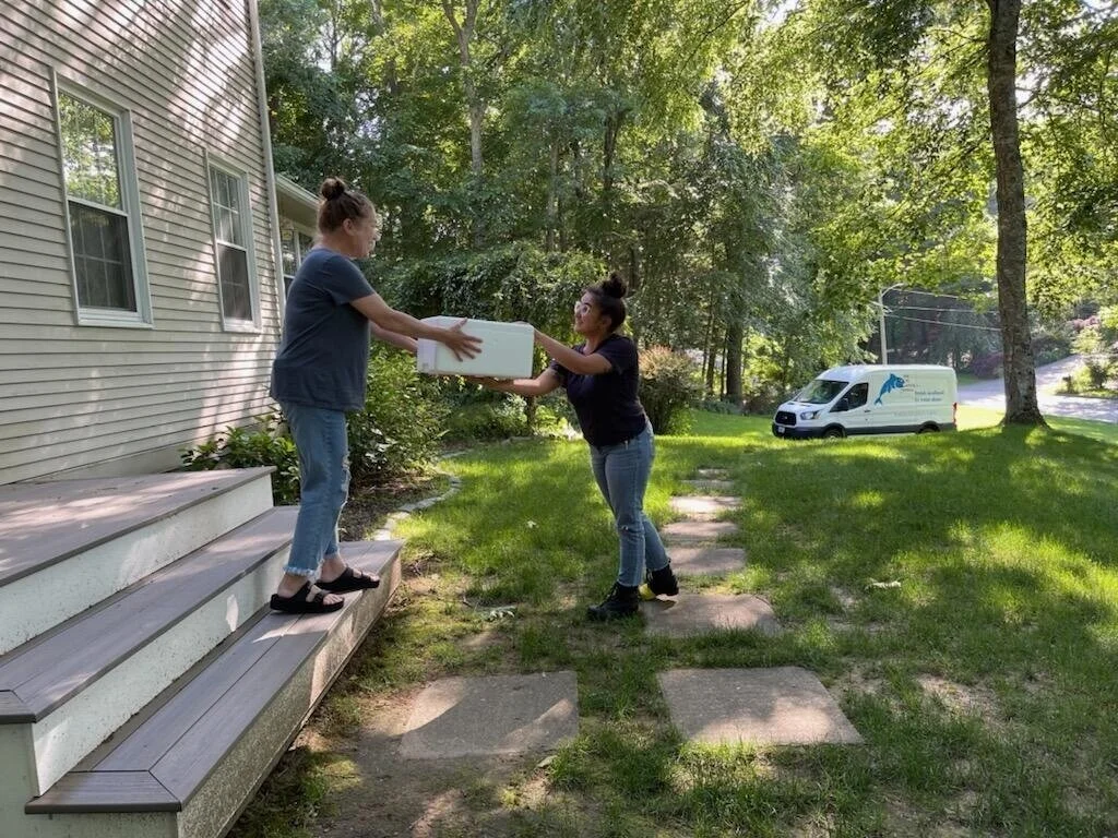 Our home deliveries are the best and most convenient way to get our fantastic seafood! Make sure to place your order today! #seafood #scallops #local #catch #fresh #ocean #food #onlineordering #localbusiness #smallbusiness #salmon