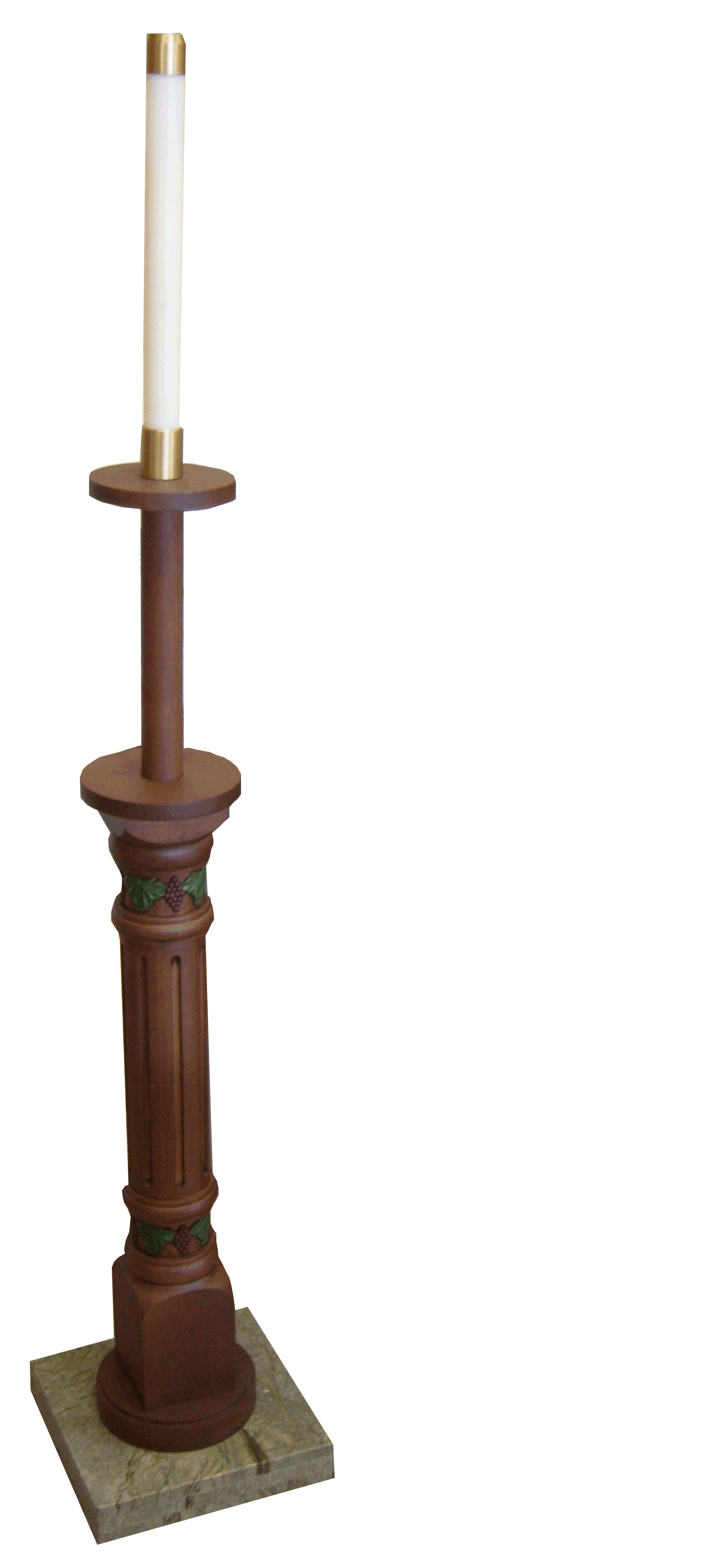 Carved Grape Processional Candle Stands