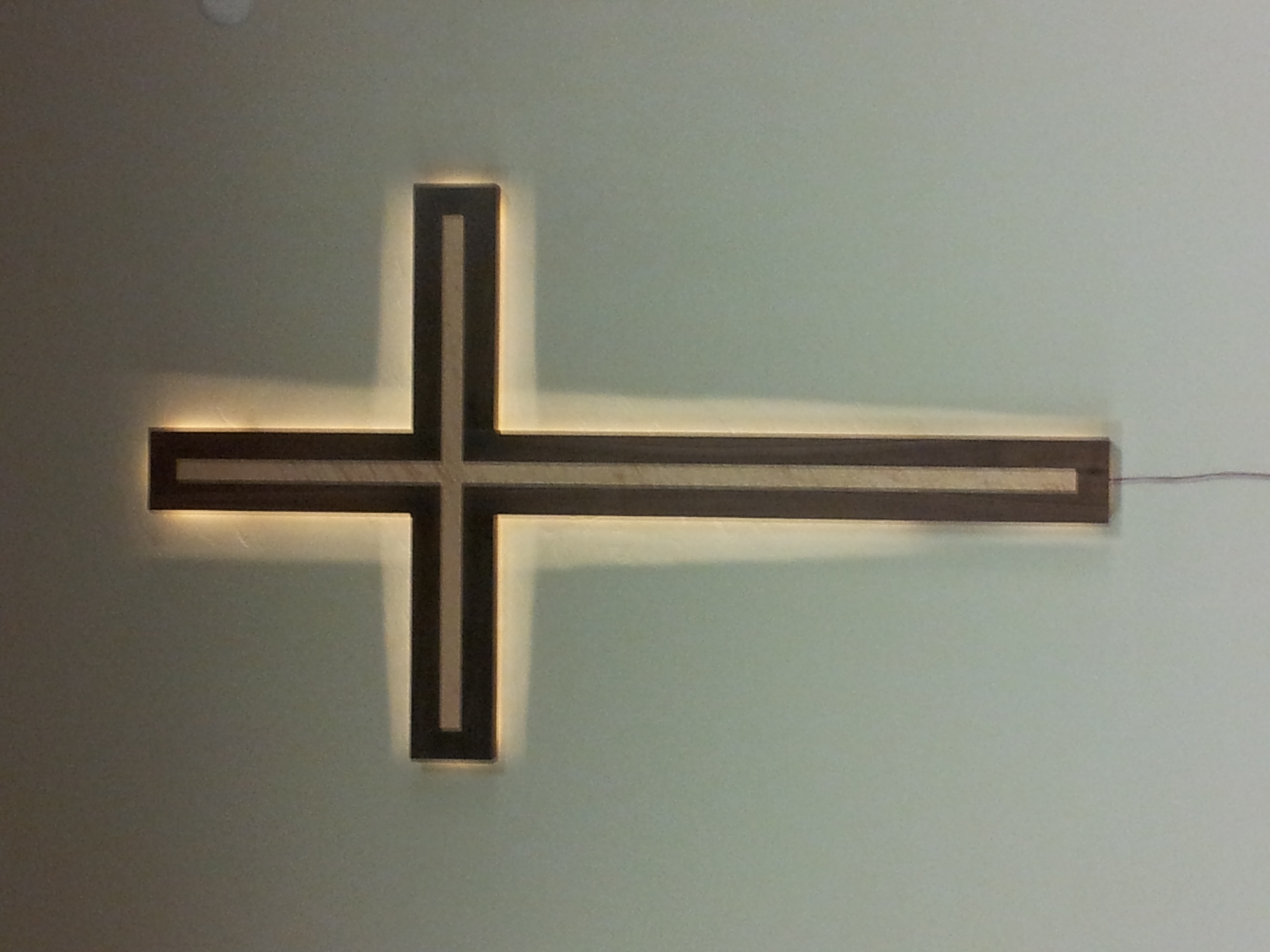 Backlit Sanctuary Cross