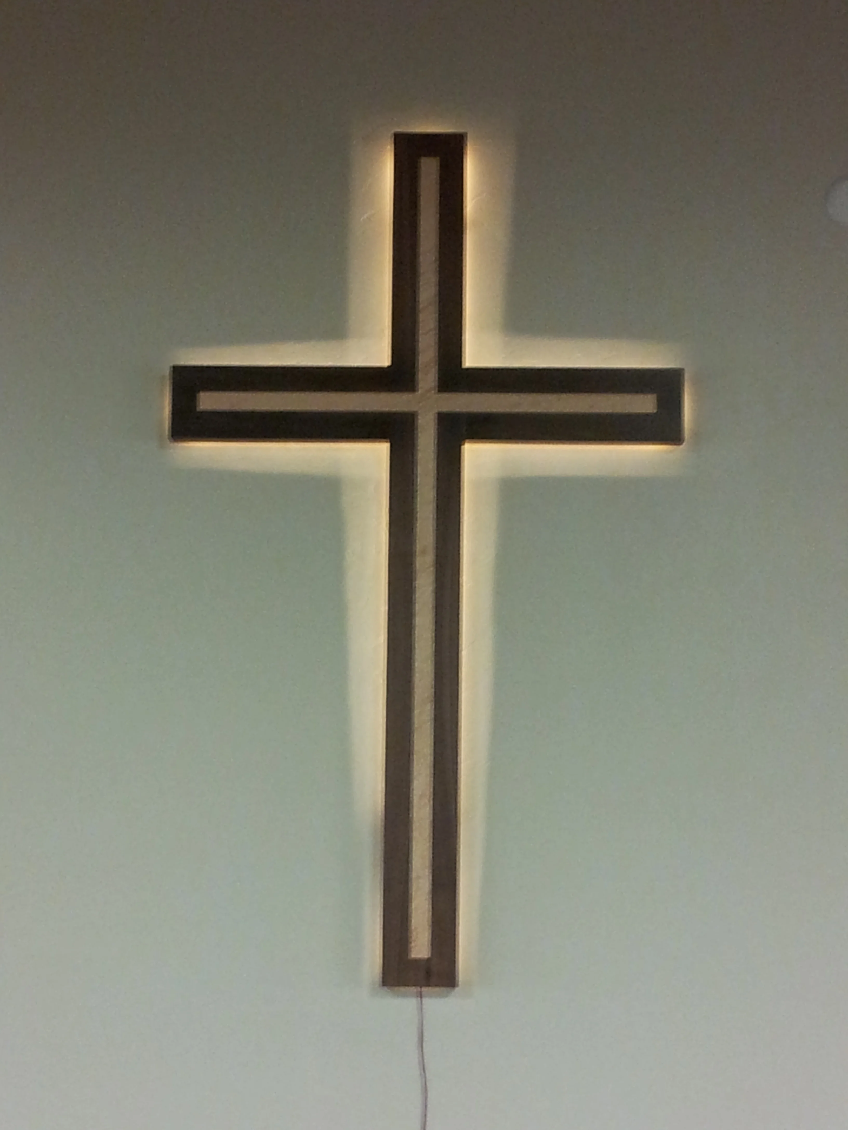 Backlit Sanctuary Cross