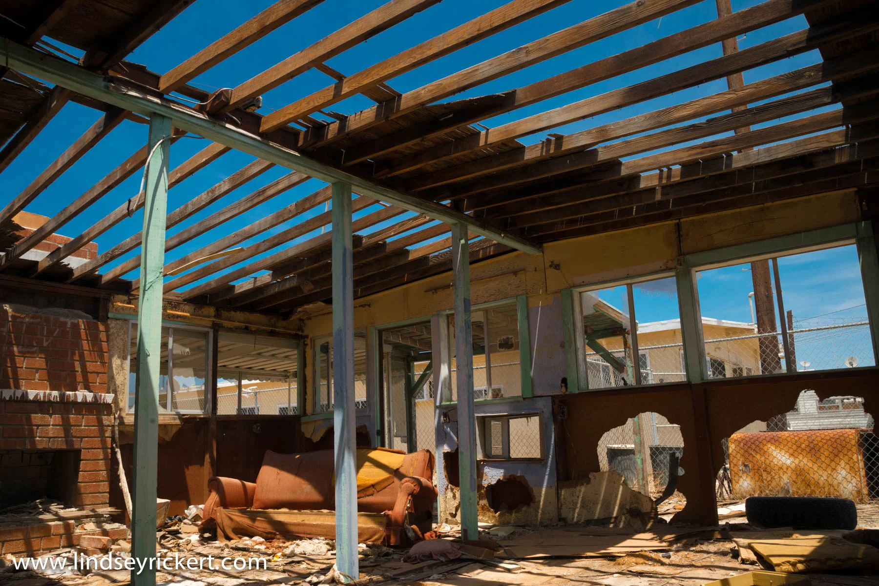 Abandoned home in Bombay Beach during our visit to Salton Sea.