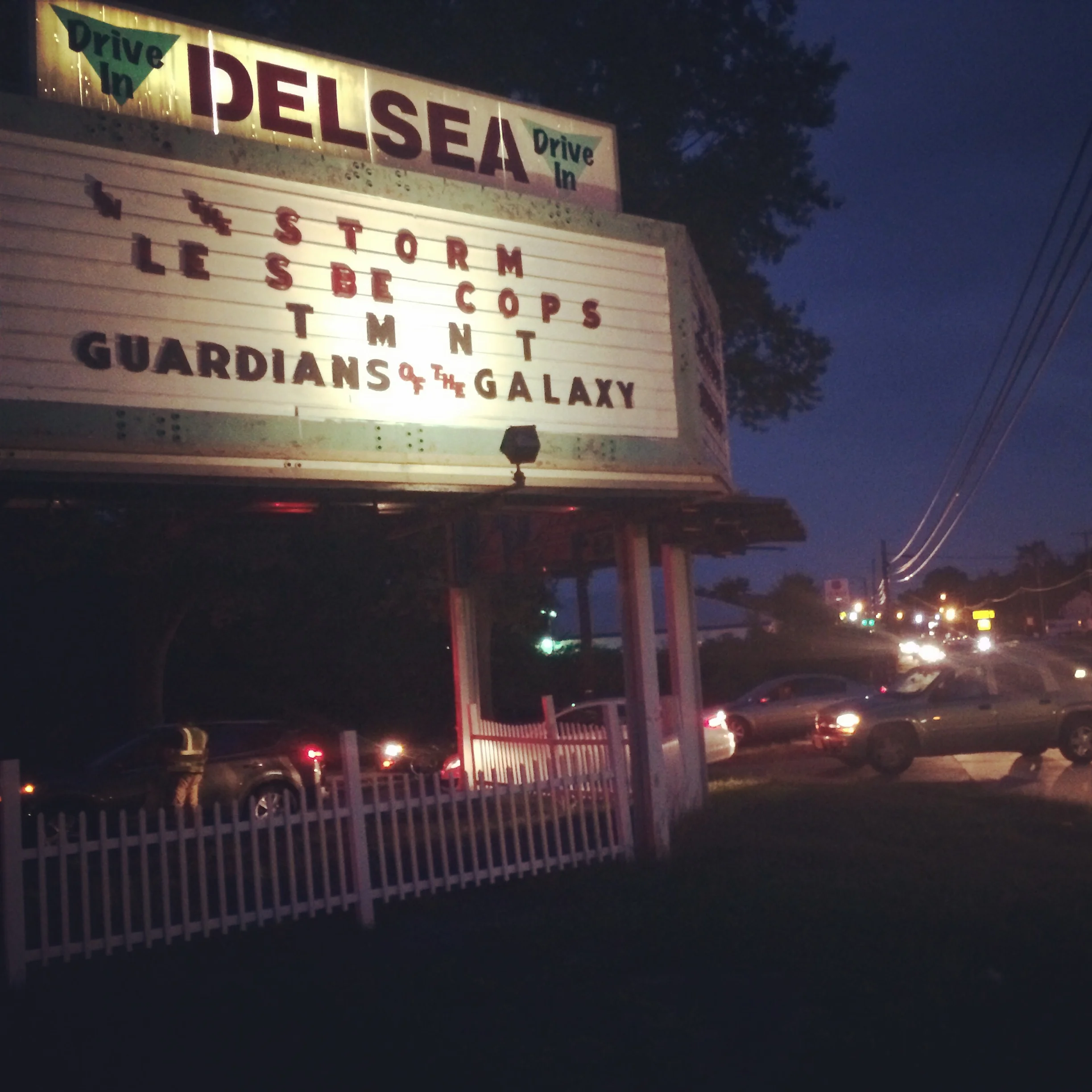 I did get some work in over the week. I drove down to Vineland, New Jersey to visit the Delsea Drive-In . Doc the owner was very sweet. I can't even explain the line of cars that were waiting to get into this place. It was incredible to see a theatre thriving and so many people supporting it. It really reminded me of my childhood at the drive-in. Added bonus, on my way home the following day, I got to see two of my aunts that I haven't seen in 14 and 20 years. It was great getting to grab breakfast with them and catch up a bit.