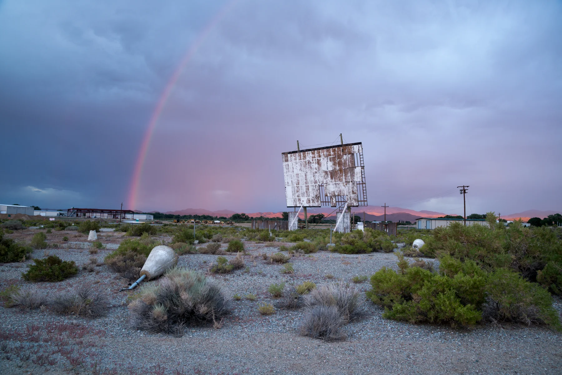 This abandoned theatre in Yerington, Nevada marked the first drive-in shoot of my trip. It was raining as we drove up and not looking promising but the skies opened up and gave me one of the most scenic backgrounds I saw on my adventure.