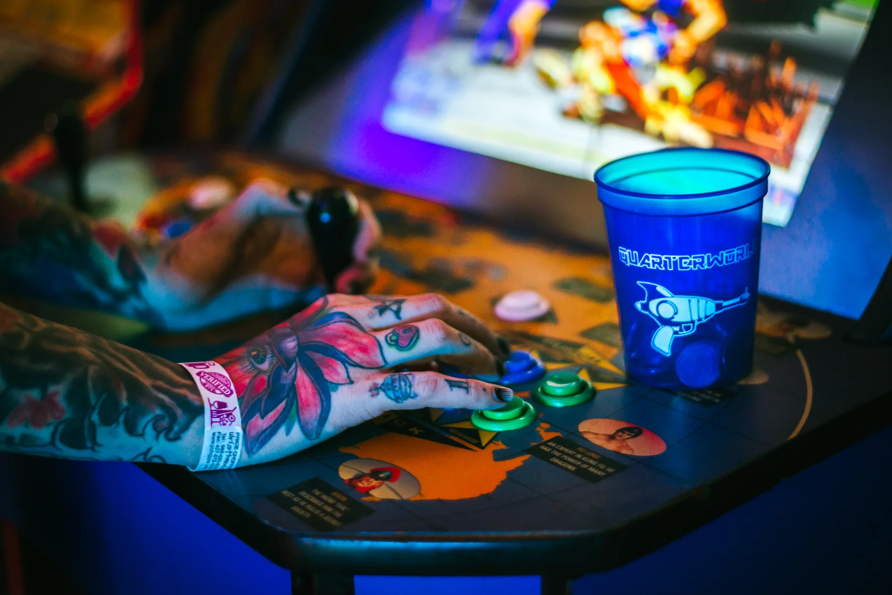 Promotional shot for Quarterworld Arcade