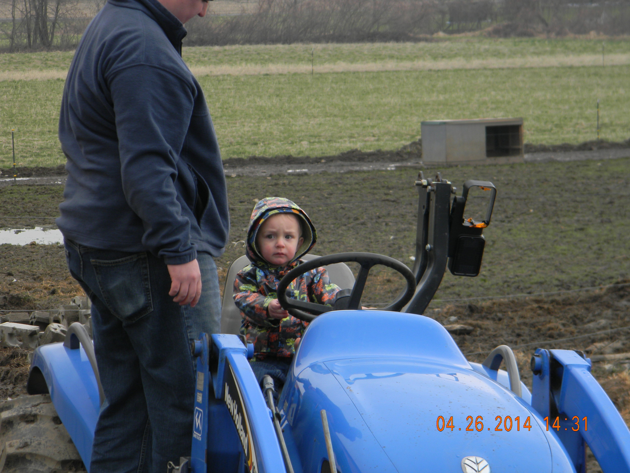Toddler on a tractor!
