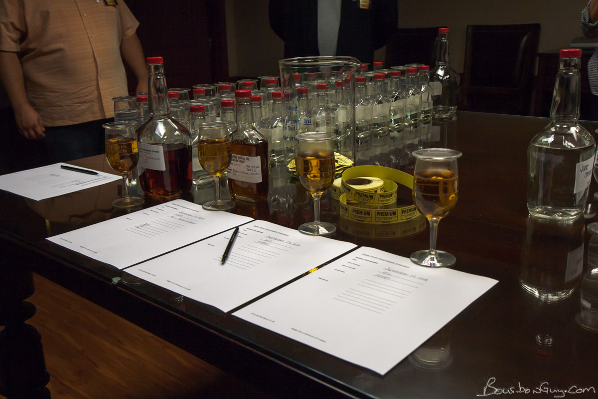The Maker's Mark tasting panel. Shot in September 2014 while on the Beyond the Mark tour.