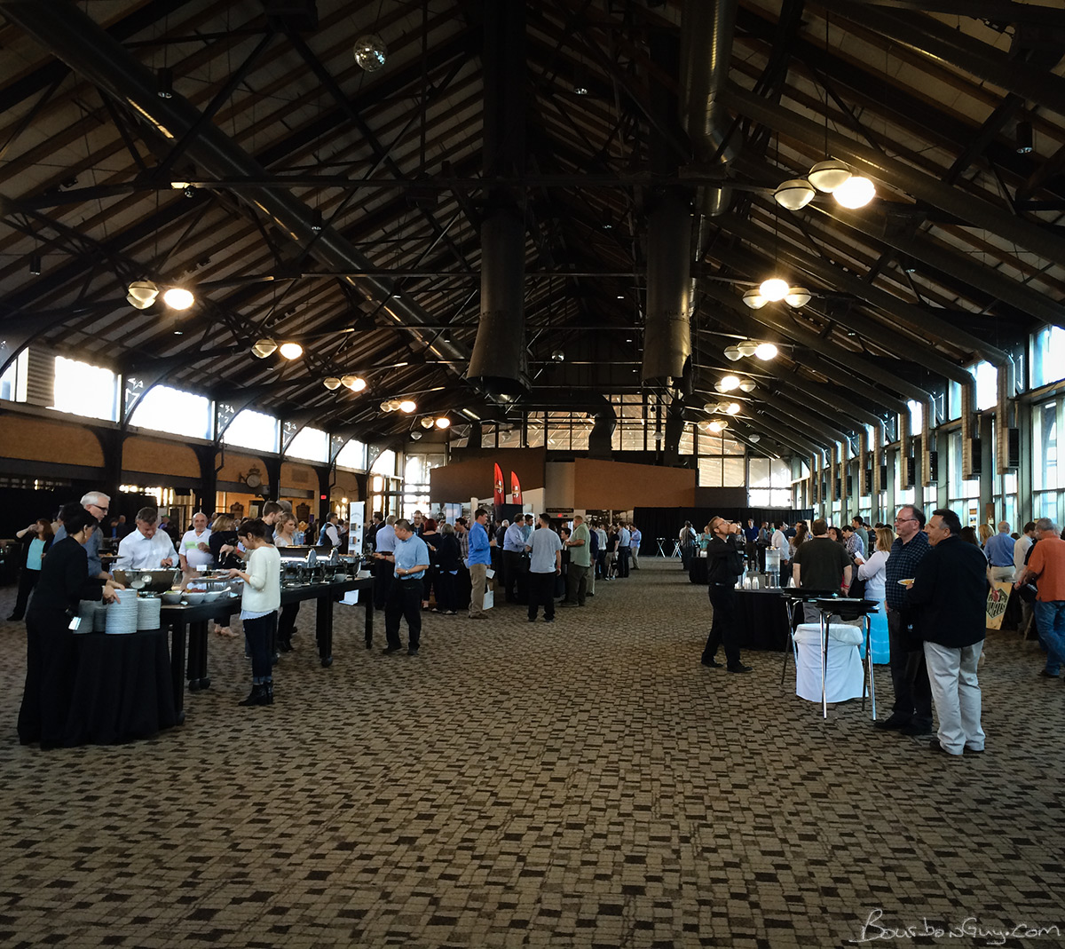 The Whiskey on Ice Grand Tasting at the ice rink in The Depot, Minneapolis. Yes. In the winter you can skate here.