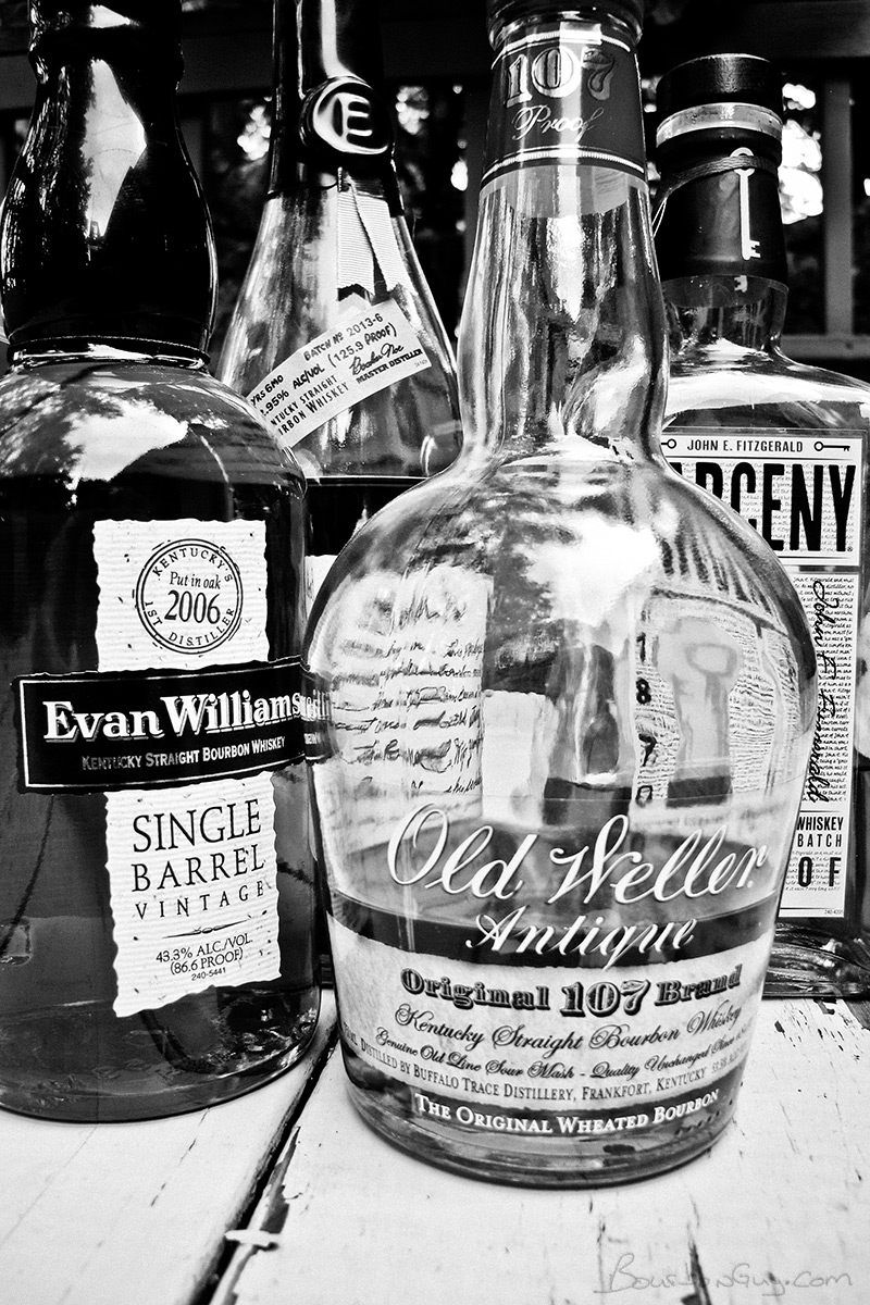 Evan Williams Single Barrel 2006, Larceny, Old Weller Antique, and Booker's bourbons make up my new blend.