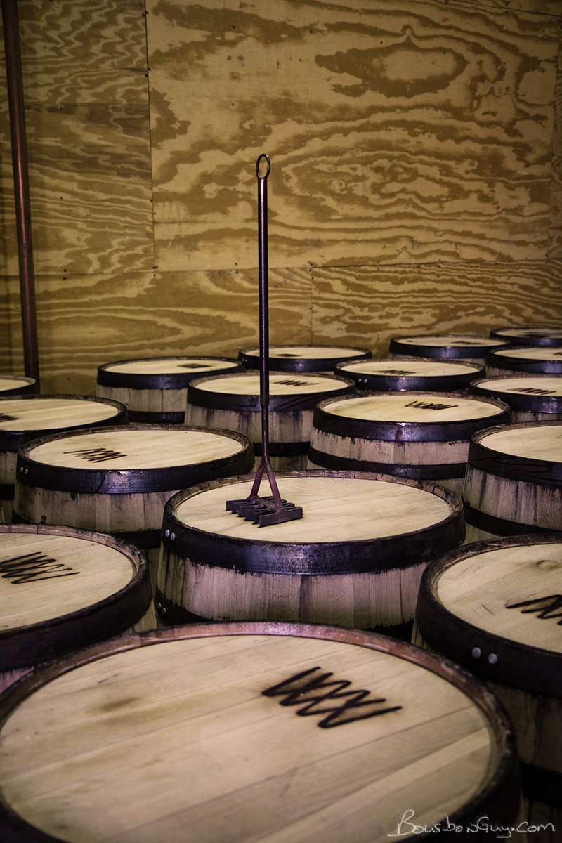 Though the info is written on by hand, true to the cattle ranching roots, the barrel's logo is branded on.