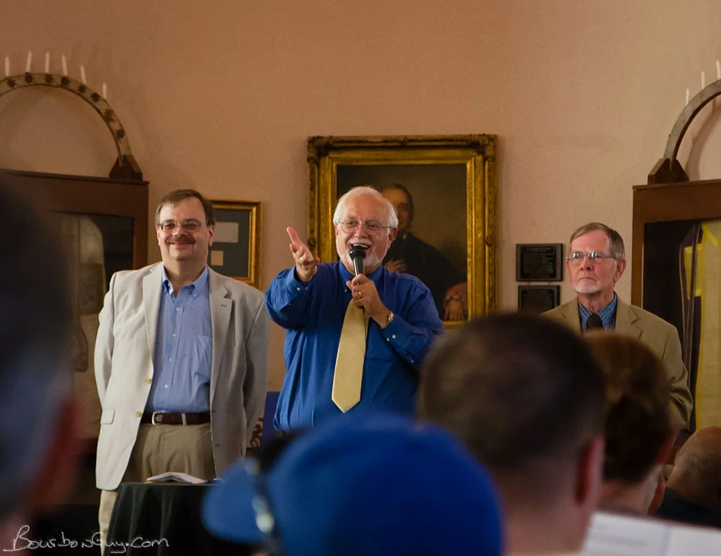 An image from the 2014 Master Distiller's Auction, the three hosts. 