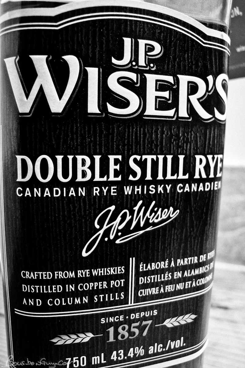 Front label of J.P. Wiser's Double Still Rye