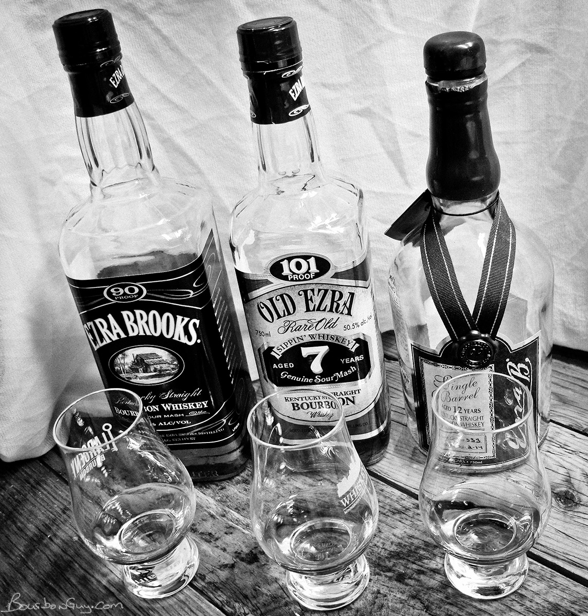 The Ezra Brooks family of bourbons