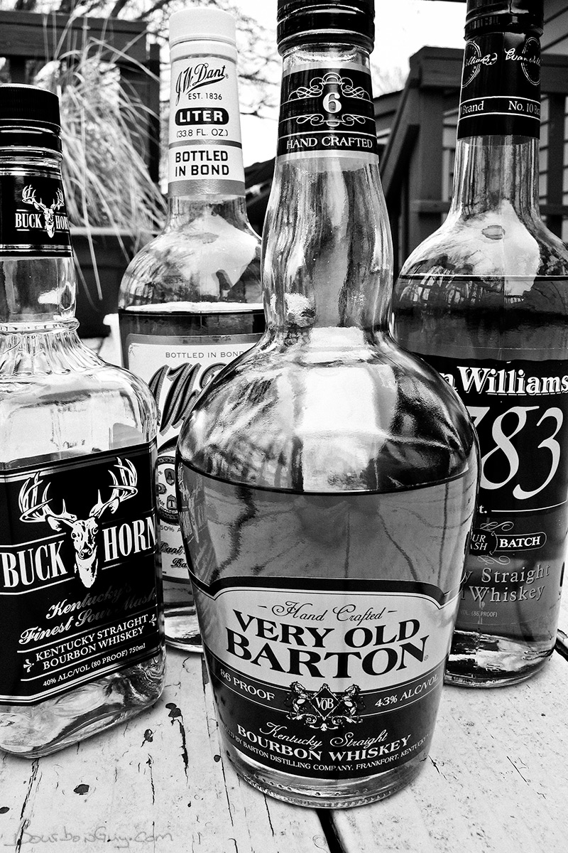 The Championship rounds: Buckhorn, Very Old Barton 86 proof, Evan Williams 1783 and JW Dant