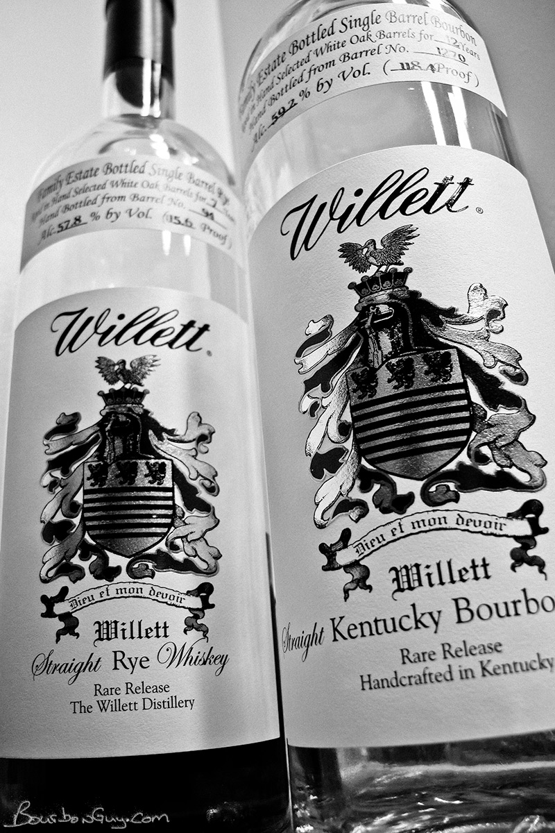 Willett Family Estate Bottled Single Barrel Rye and Bourbon