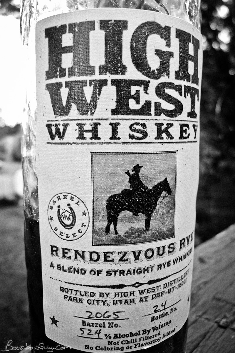 High West Rendezvous Rye, Barrel Select, finished in used Bourbon barrels