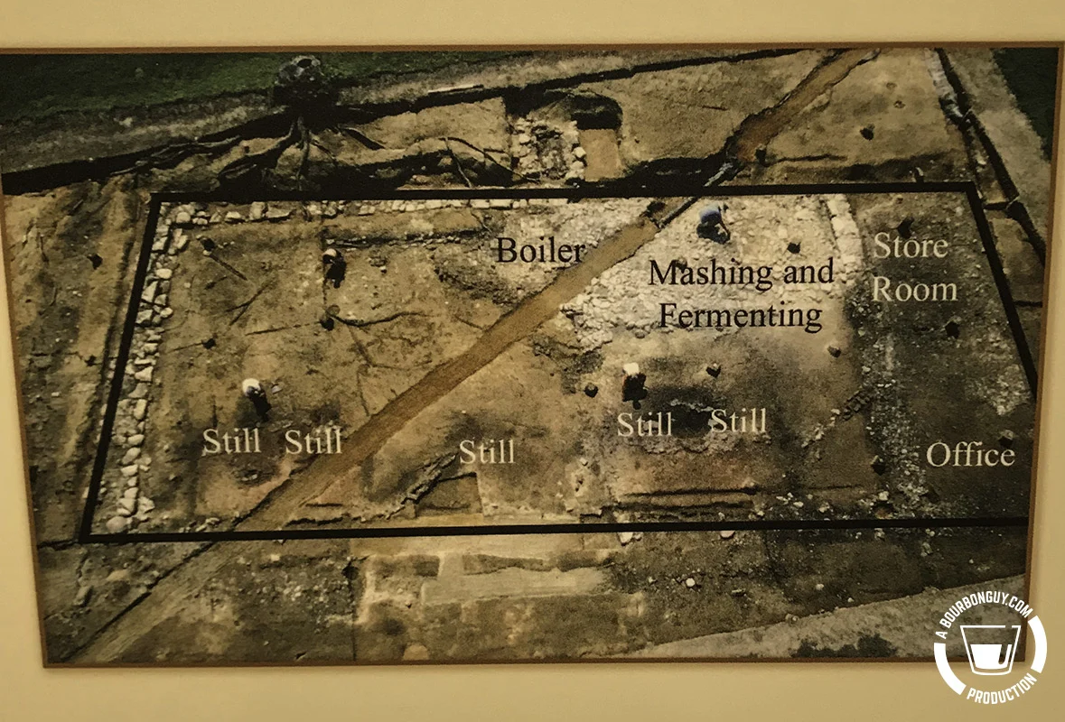 The historic floor plan as it was excavated