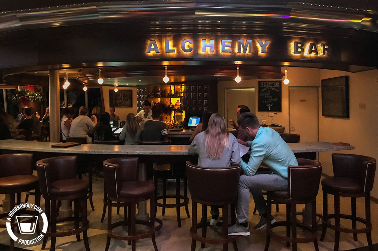 The Alchemy Bar on the Carnival Glory.