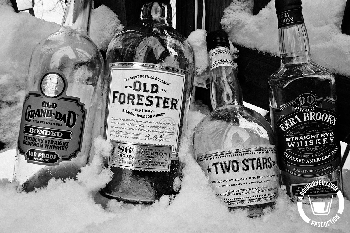 Image: The four finalists: Old Grand-Dad, Ezra Brooks Rye, Old Forester, Two Stars