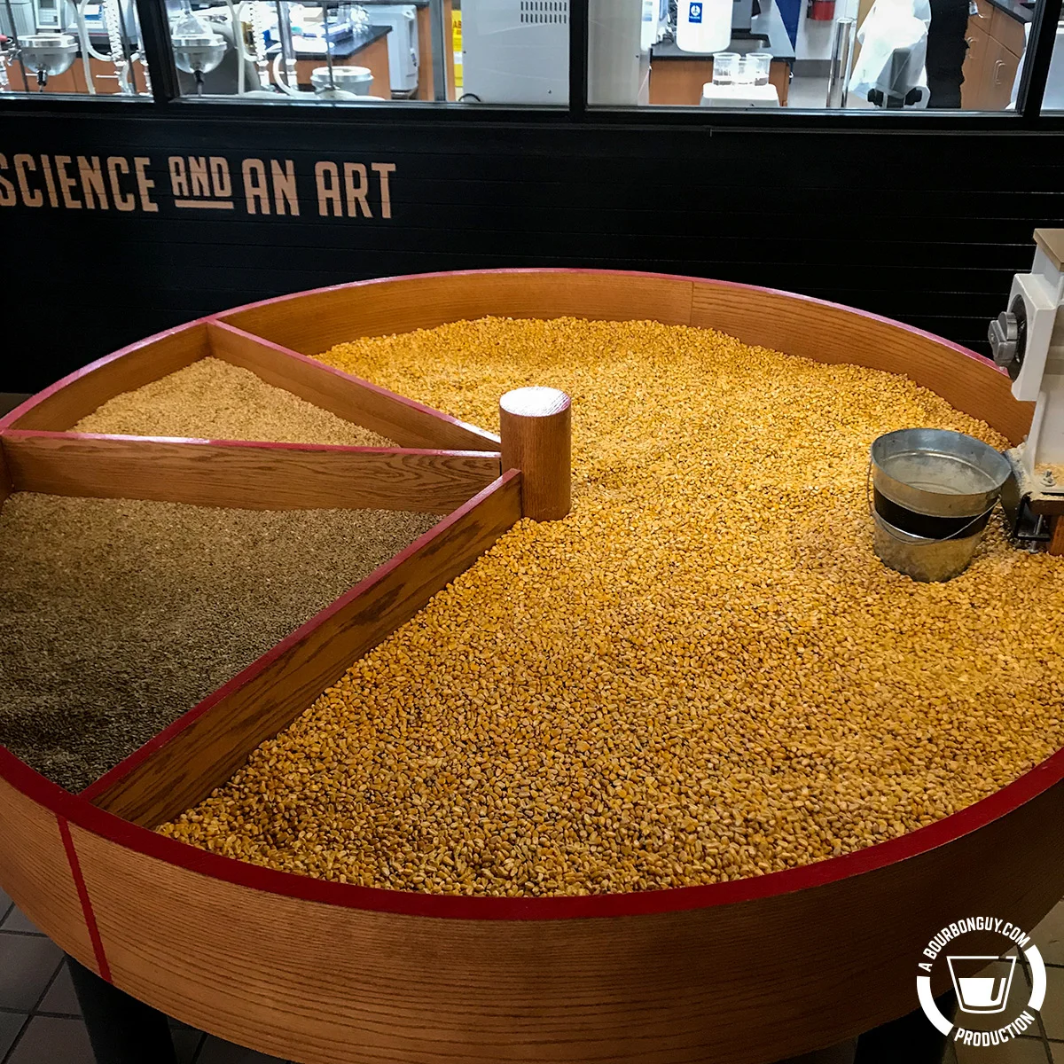IMAGE: Grains in a “pie chart” showing the mashbill used to make Angel’s Envy
