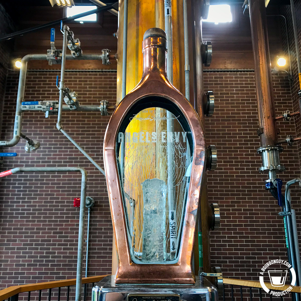IMAGE: The Angel’s Envy Spirit Safe with new make whiskey flowing through it.