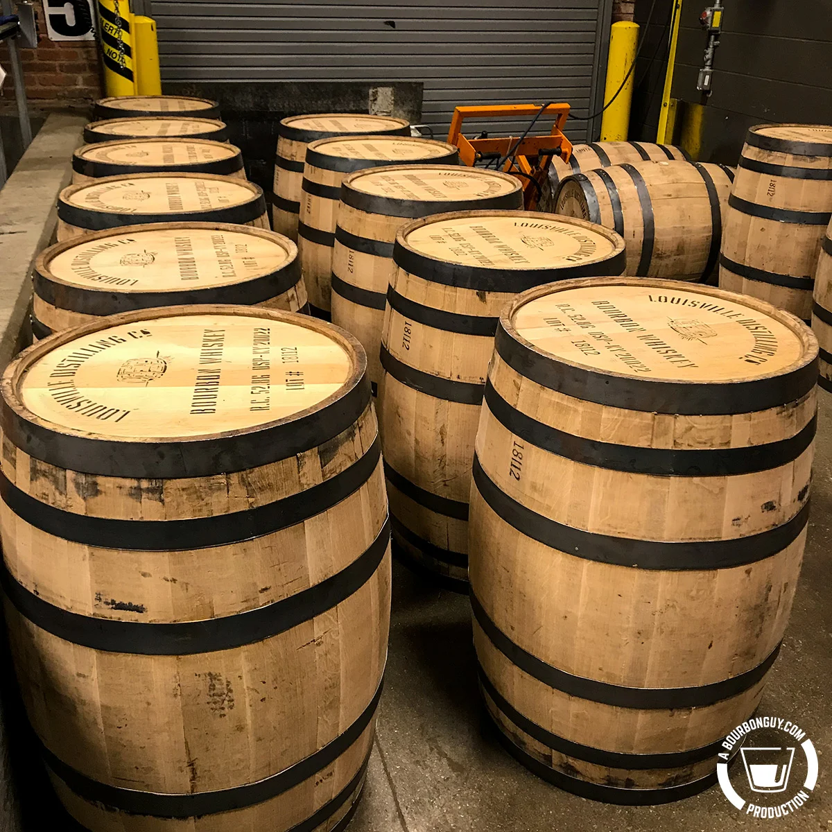 IMAGE: Barrels waiting to be filled and trucked to the aging warehouses