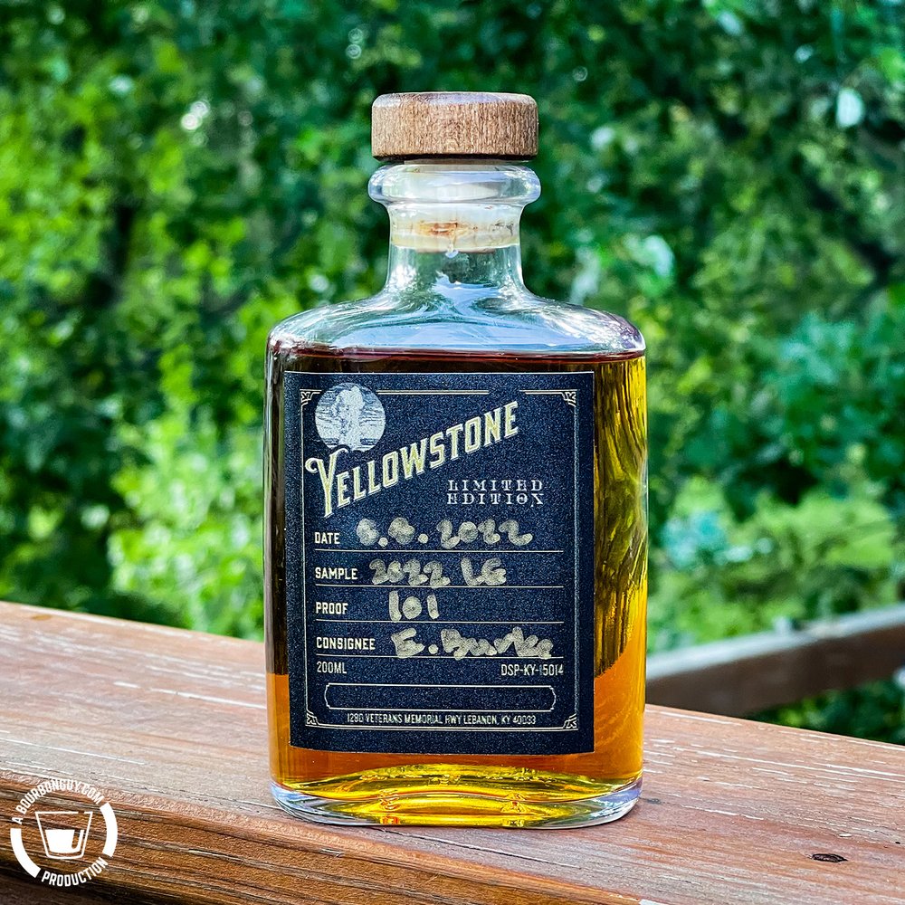 IMAGE: 200 mL sample bottle of the 2022 Yellowstone Limited Edition Bourbon