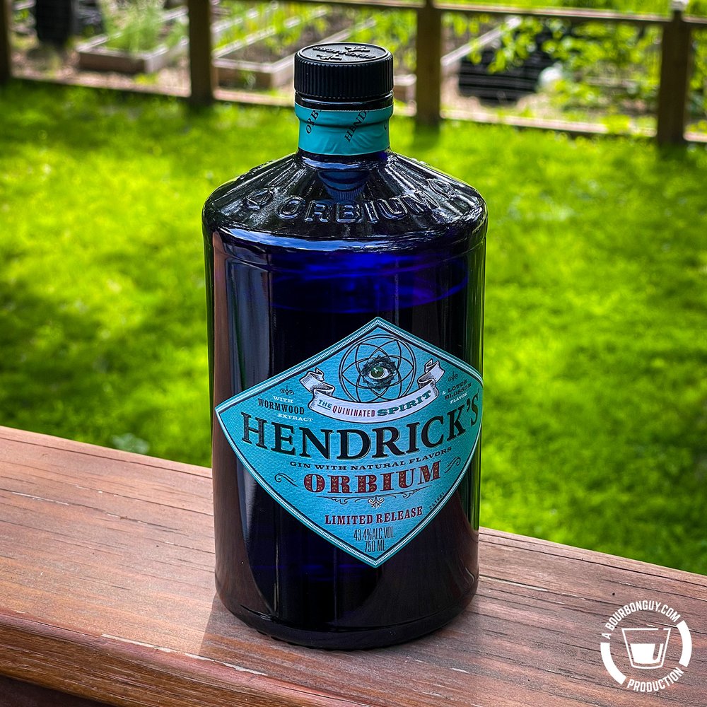 IMAGE: The pretty blue bottle of Hendrick's Orbium Gin
