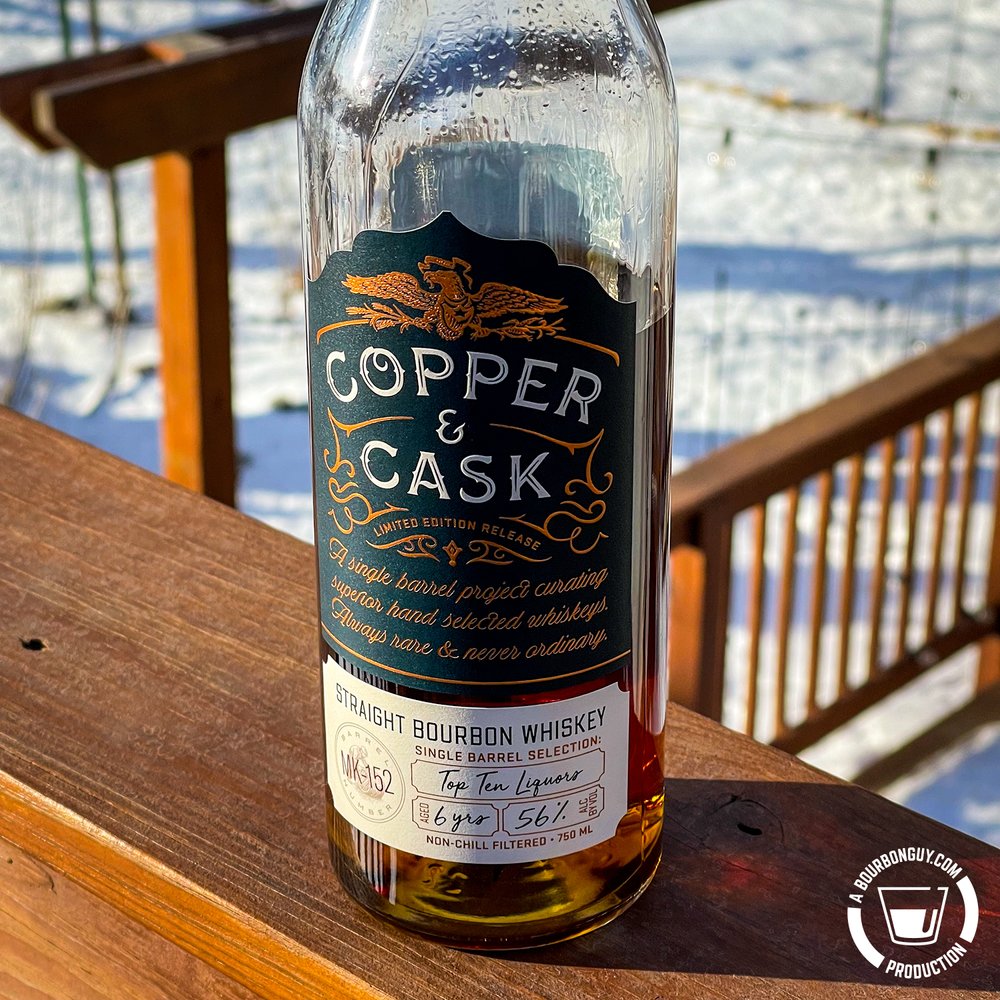IMAGE: The front label of Copper & Cask Single Barrel Bourbon.