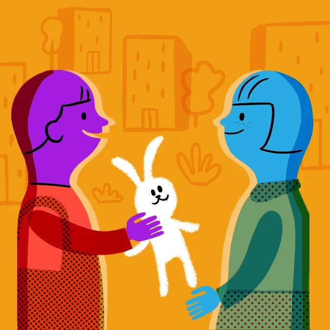 Illustration about being neighbourly for The United Way.