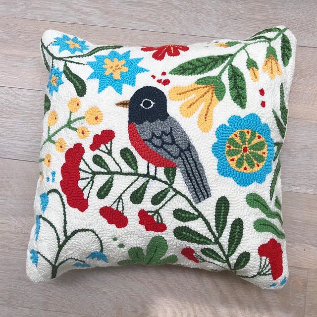 This is a pillow that I made for my good friend @marycdickie to give to her sister Robin @dickiekiely for her birthday. Robin is also a dear friend who was once my rep, first in NYC and then later in Toronto. Happy Birthday Robin!