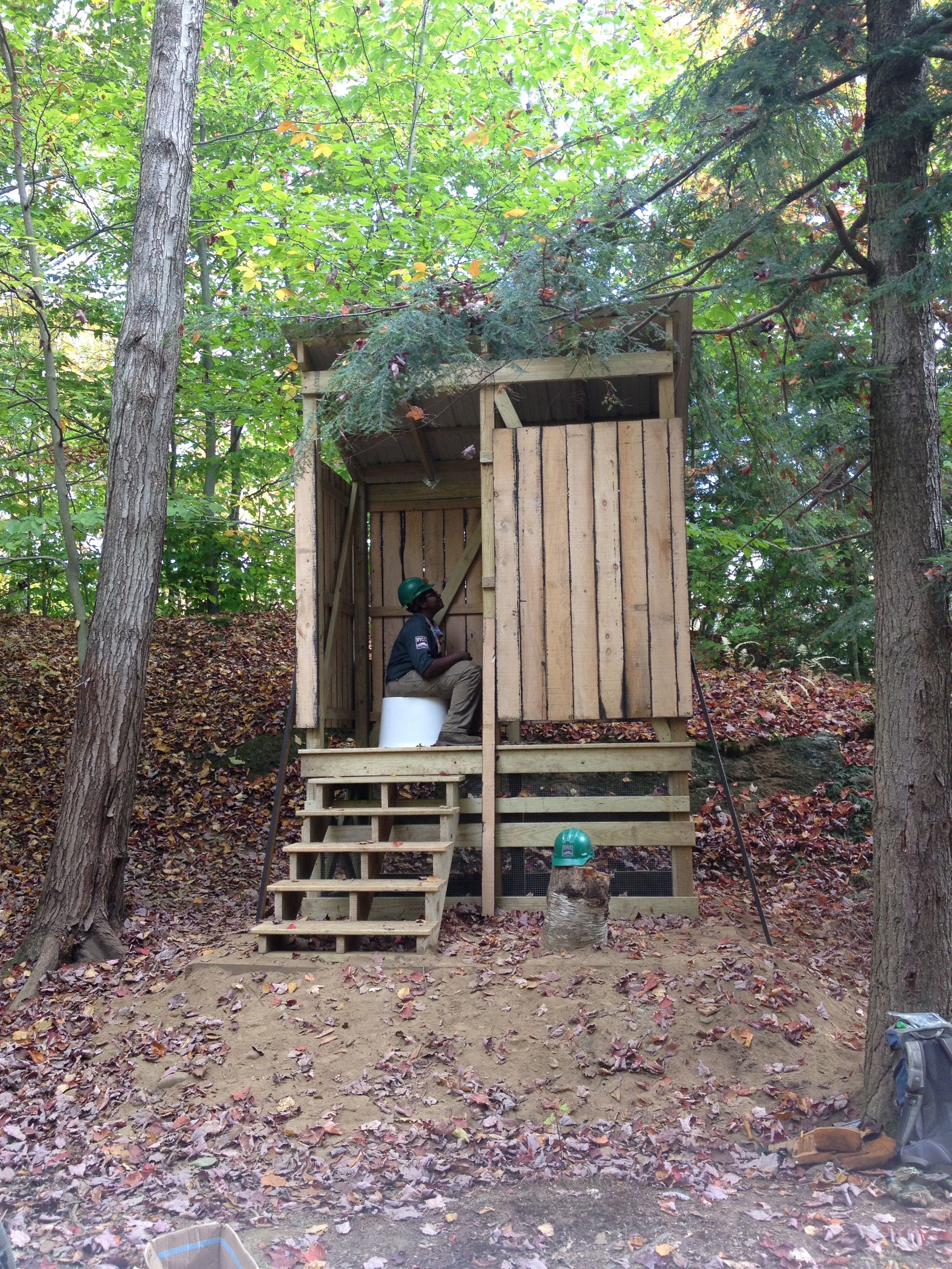  One of over a dozen composting toilets on remote campsites at Little River State Park, Vermont. 