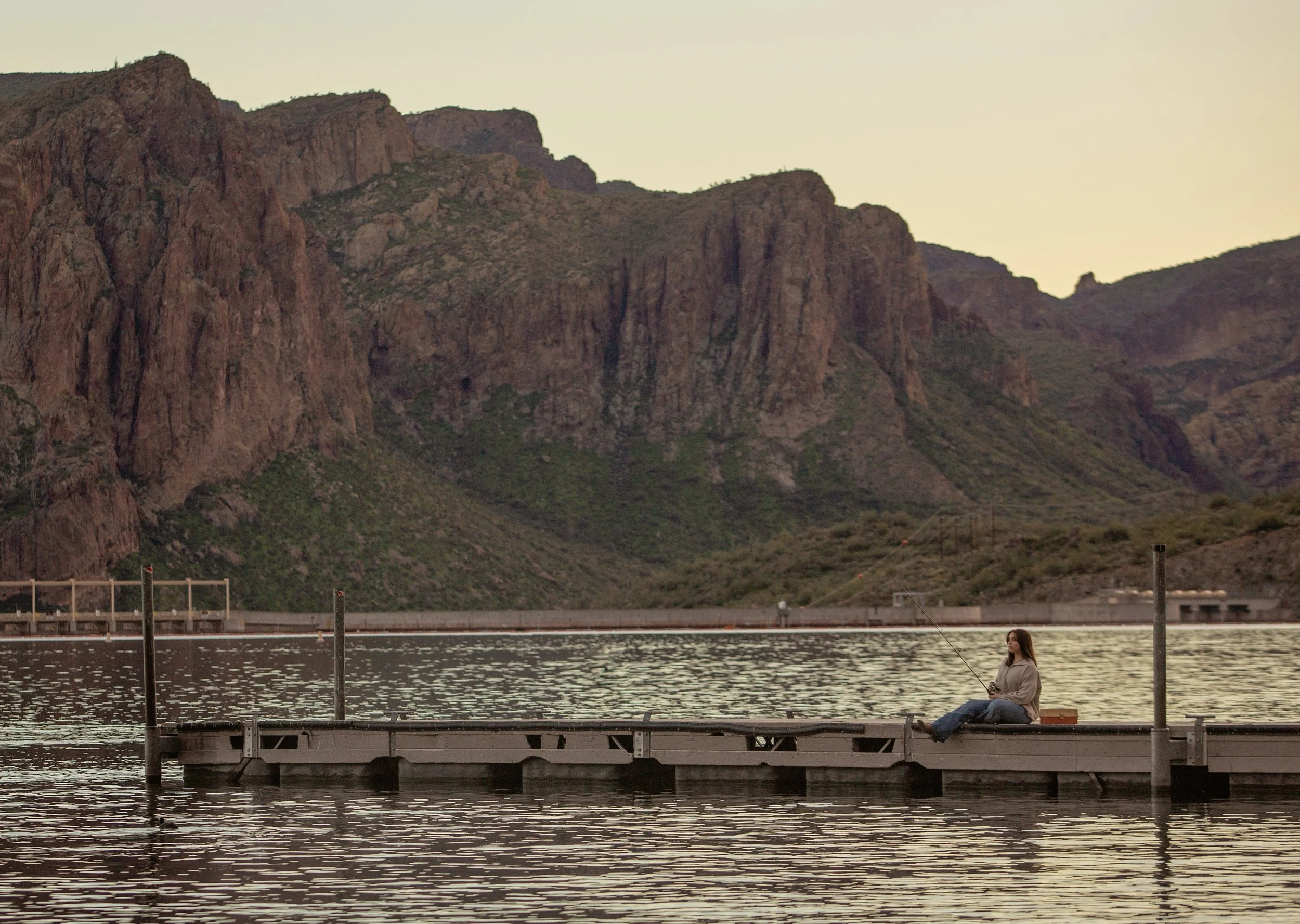 Saguaro Lake Senior fishing session in Mesa Arizona